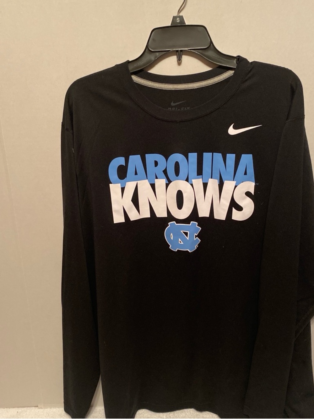 Nike Black Dri-FIT Performance Tee with White Logo NC TAR HILLS